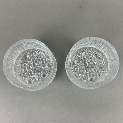 372 Pair of Iittala Ultima Thule Tea Light Glass Holders made in Finland
