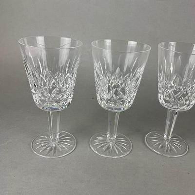 413 Lot of 6 Waterford Crystal Lismore White Wine Goblets