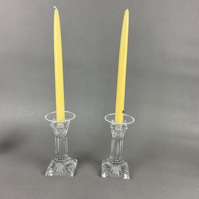 415 Pair of Waterford Column 6" Candlesticks