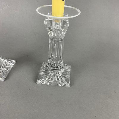 415 Pair of Waterford Column 6" Candlesticks