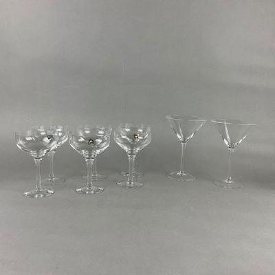 420 Set of 8 Orrefors Crystal Stemware