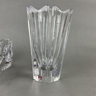424 Large Orrefors Crystal Bowl and Vase