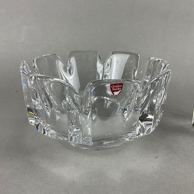 424 Large Orrefors Crystal Bowl and Vase