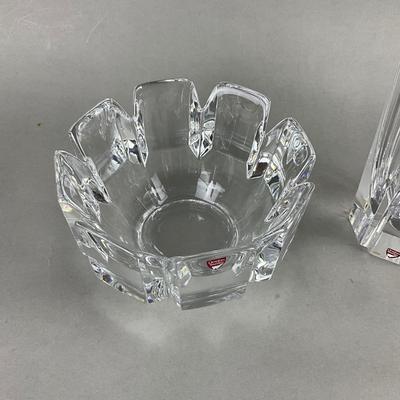 424 Large Orrefors Crystal Bowl and Vase