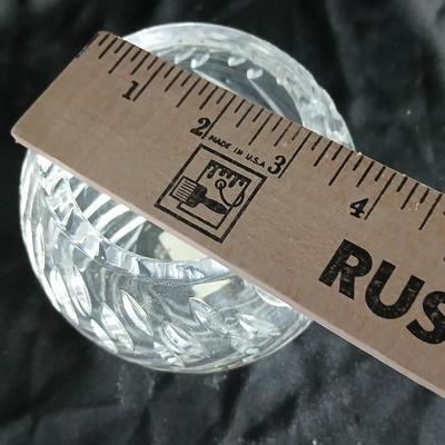 Three crystal candle holders / decorative bowls