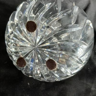 Three crystal candle holders / decorative bowls