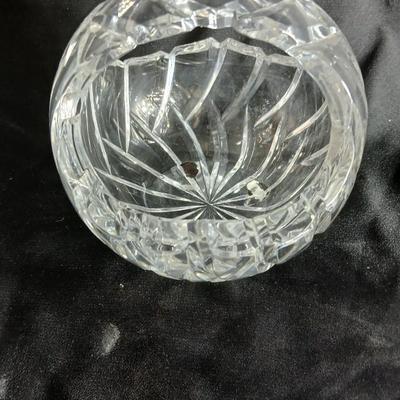 Three crystal candle holders / decorative bowls