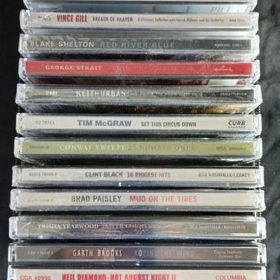 Fifteen CD's some are brand new and sealed. Come with a cd case