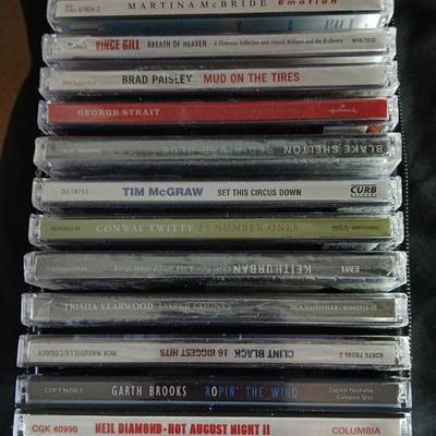 Fifteen CD's some are brand new and sealed. Come with a cd case
