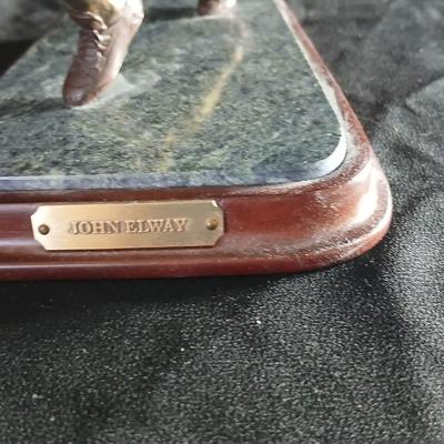 Danbury Mint Limited edition solid Bronze John Elway Sculpture with paperwork