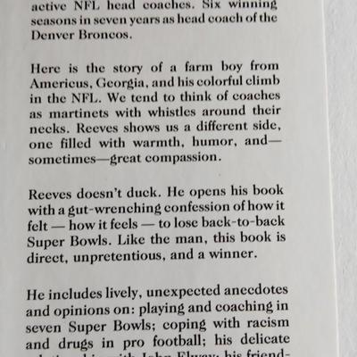 REEVES An Autobiography Dan Reeves AUTOGRAPHED book