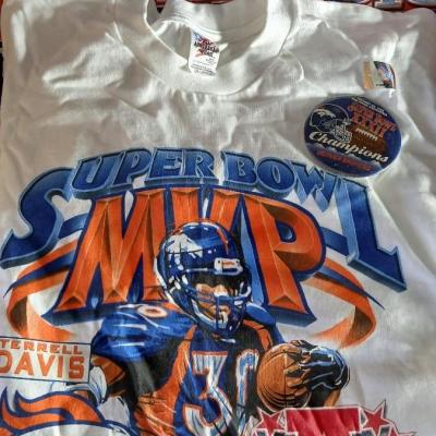 Denver Bronco's Superbowl collectibles, posters, t-shirt, Ornament, VHS and more