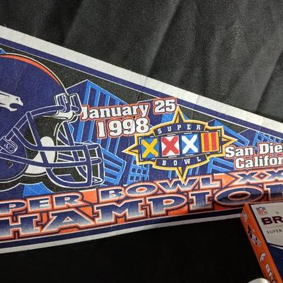 Denver Bronco's Superbowl collectibles, posters, t-shirt, Ornament, VHS and more