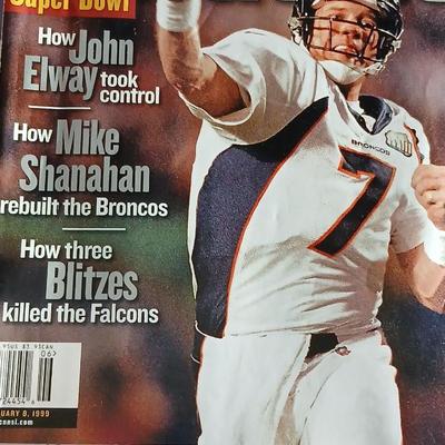 John Elway Bronco's football collectibles, VHS, Magazines and posters