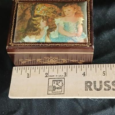 Unique leather covered GIN decanter with small Musicbox and a picture frame