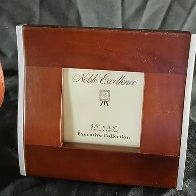 Unique leather covered GIN decanter with small Musicbox and a picture frame