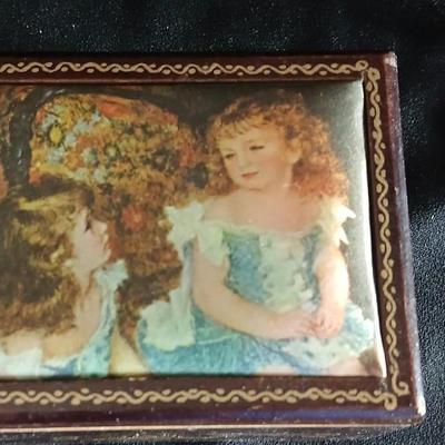Unique leather covered GIN decanter with small Musicbox and a picture frame