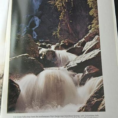 Colorado framed poster with two Colorado coffee table Oversized hardback books
