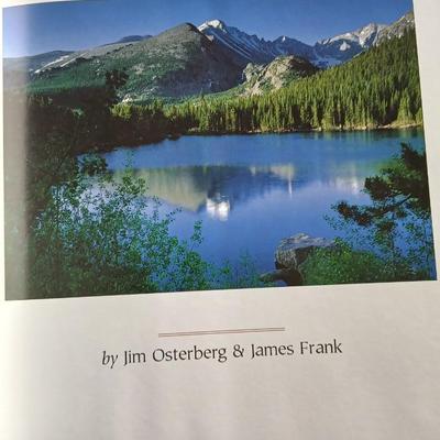 Colorado framed poster with two Colorado coffee table Oversized hardback books