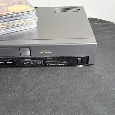 RCA Compact disk player with an assortment of CD'S