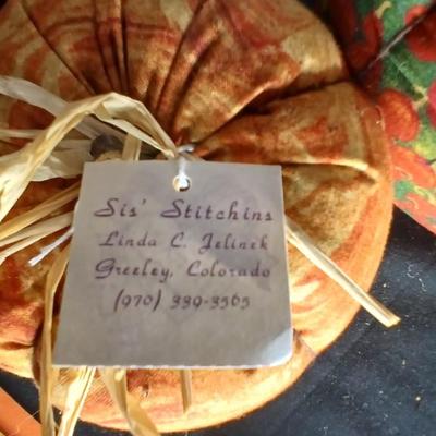 Fall decor - handmade pumpkins, ceramic candle, stationary and more