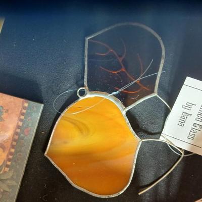 Fall decor - handmade pumpkins, ceramic candle, stationary and more