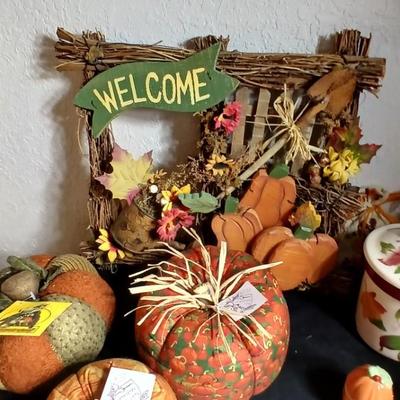 Fall decor - handmade pumpkins, ceramic candle, stationary and more