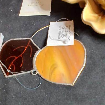 Fall decor - handmade pumpkins, ceramic candle, stationary and more