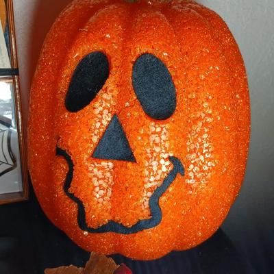 Ceramic pumpkin, Fall and Halloween decorations, Light up pumpkin