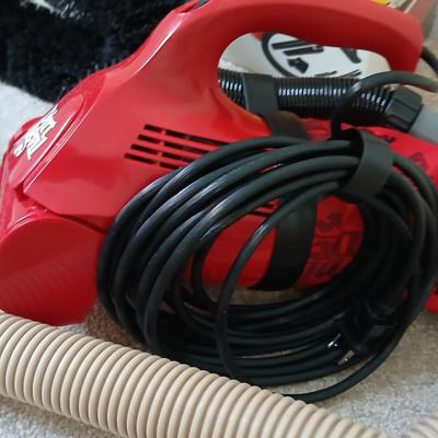 Small handheld Royal Dust Devil vacuum and attachments with ceiling fan brush