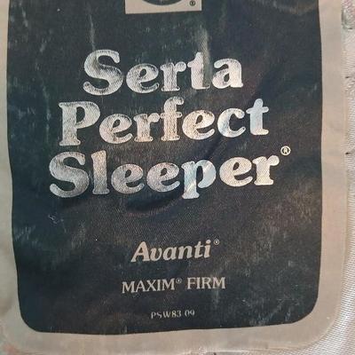 Full sized bed frame with Serta maxim Firm mattress & Boxsprings