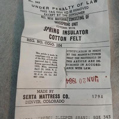 Full sized bed frame with Serta maxim Firm mattress & Boxsprings