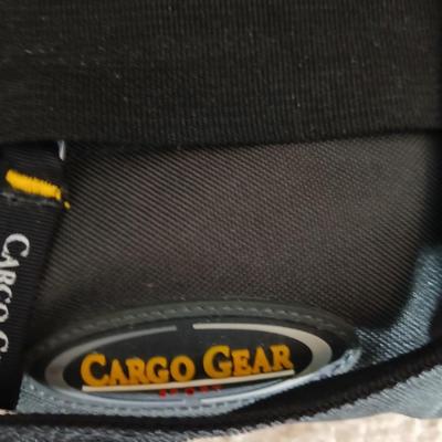 Carry on type duffle bag luggage with adjustable two wheeled luggage cart