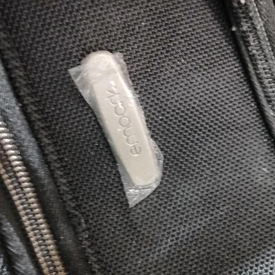 Carry on type duffle bag luggage with adjustable two wheeled luggage cart