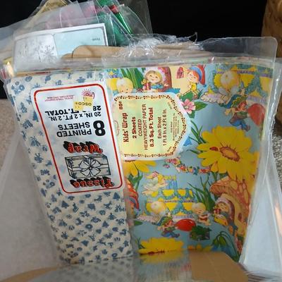 Variety of stationary and greeting cards - many still brand new in a tote and a basket