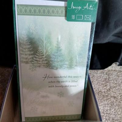 Variety of stationary and greeting cards - many still brand new in a tote and a basket