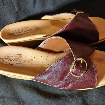 Three pair of women's leather sandals,