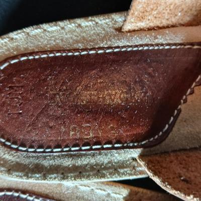 Three pair of women's leather sandals,