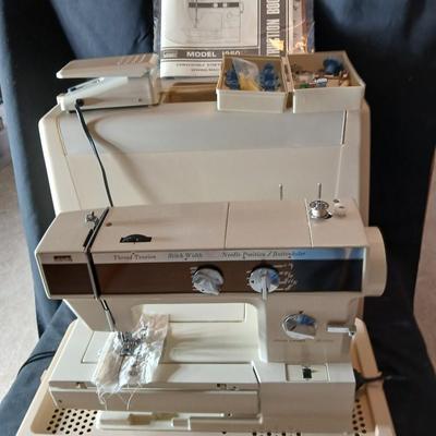 Wonderful condition Wards sewing machine with accessories and case