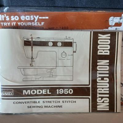 Wonderful condition Wards sewing machine with accessories and case