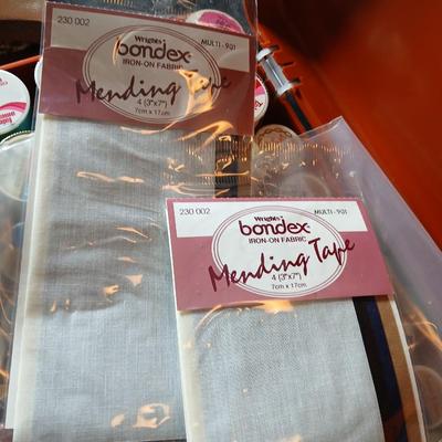 Sewing and crafting items with nice sewing box kit of thread