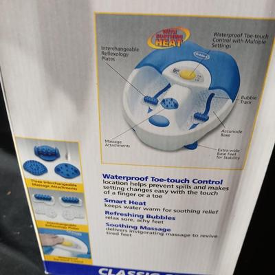 Toe-Touch Foot Spa Combines smart heat & massage