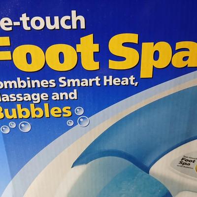 Toe-Touch Foot Spa Combines smart heat & massage