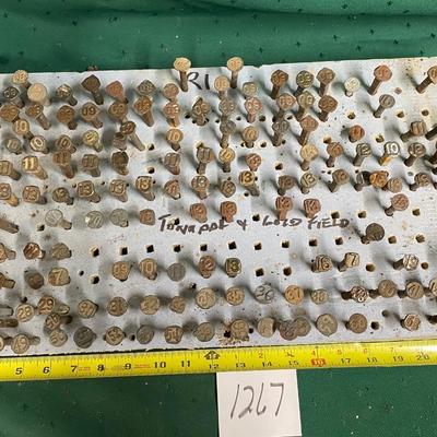 Vintage Railroad Numbered Nail Lot