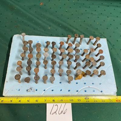Antique Railroad Numbered Nail Collection