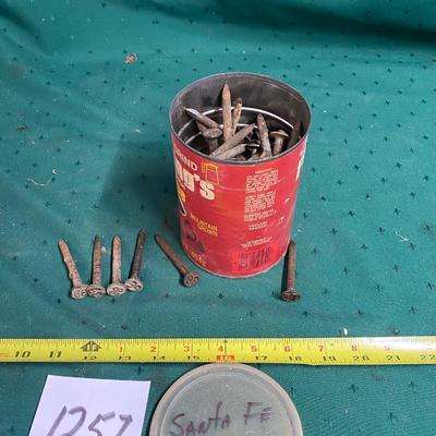 Antique 1930s Railroad Nails