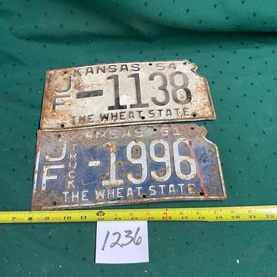Antique 1950s License Tags