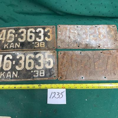 Antique 1930s Auto Tags