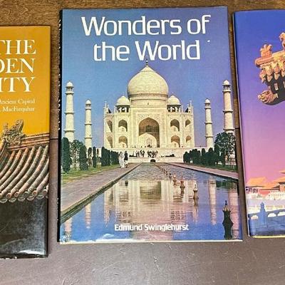 Lot of Travel Destination Books: The Forbidden City in China, Wonders of the World, and