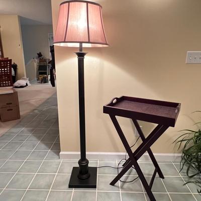 Floor Lamp & Tray Stand End Table (PBC-RG)